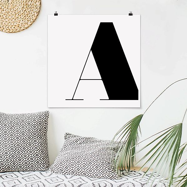 Poster - Quadrat Antiqua Letter A günstig online kaufen