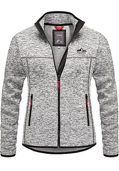 REPUBLIX Fleecejacke EBONY Damen Strickfleece Sweatjacke Zipper Fleecepullo günstig online kaufen