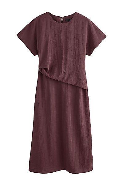 Next Midikleid Kurzärmeiges Midikleid mit Drapierung günstig online kaufen