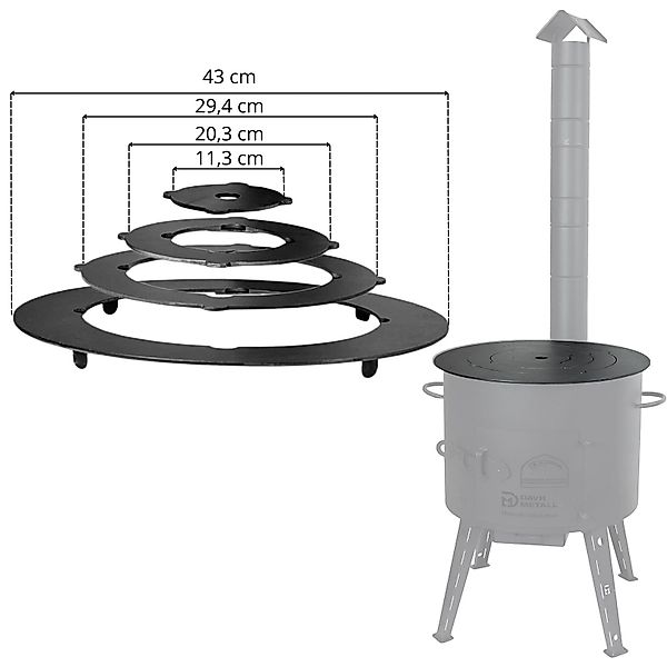 4BIG.fun Feuerstelle Adapter-Ringe Eintopfofen Uchag 39 günstig online kaufen