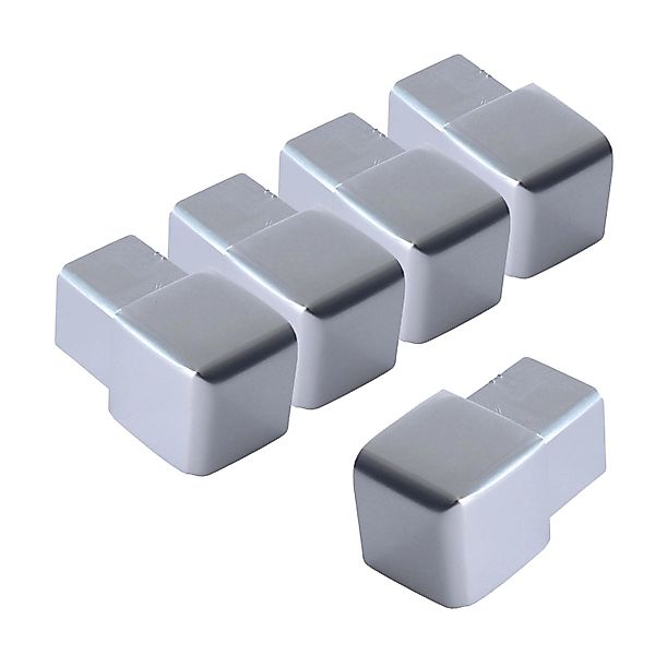 Dalsys Endstück Quadratprofil 5x 10mm Alu Eloxiert Chrom Glänzend günstig online kaufen