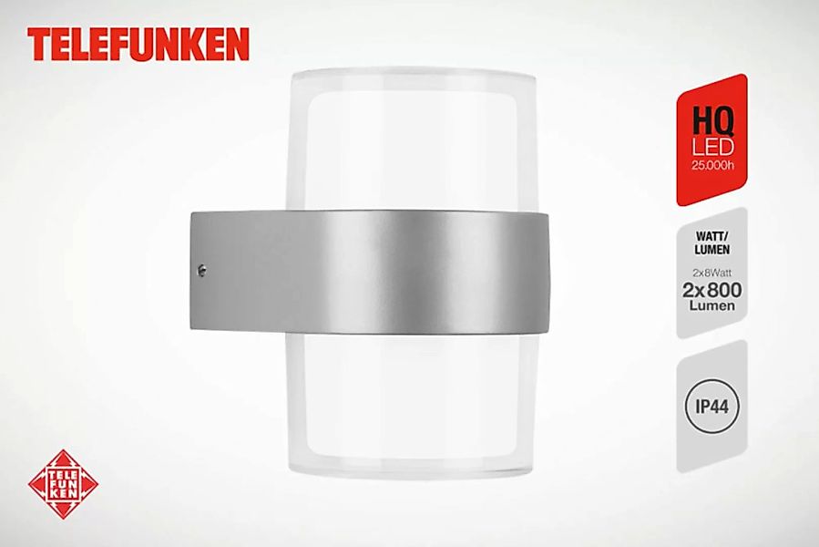 Telefunken LED Außen-Wandleuchte "CLUDU" günstig online kaufen