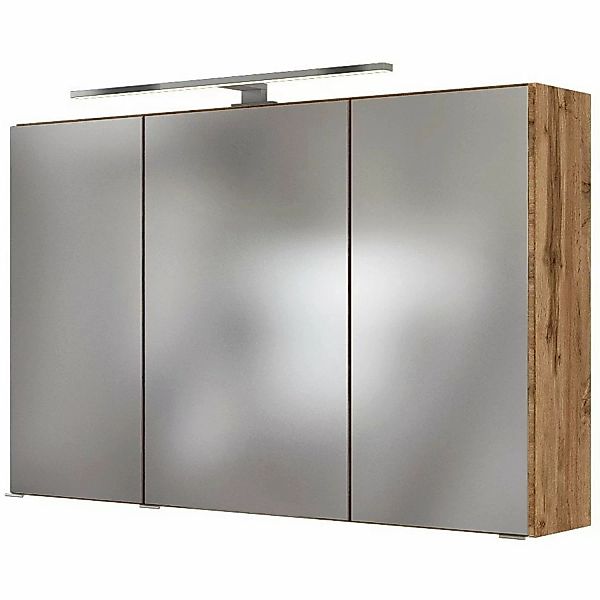 Held Spiegelschrank Bari Eiche 100 cm mit Softclose Türen günstig online kaufen