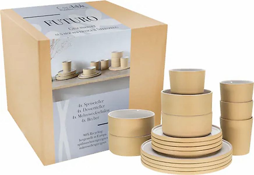 CreaTable Kombiservice »Futuro« Service, je 4 Speiseteller, Dessertteller, günstig online kaufen