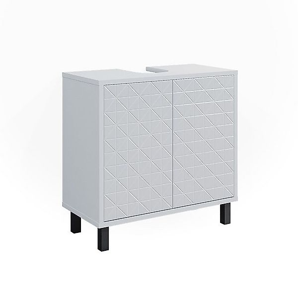 Vicco Waschbeckenunterschrank Agasta Weiß Hochglanz 56 x 57 cm günstig online kaufen