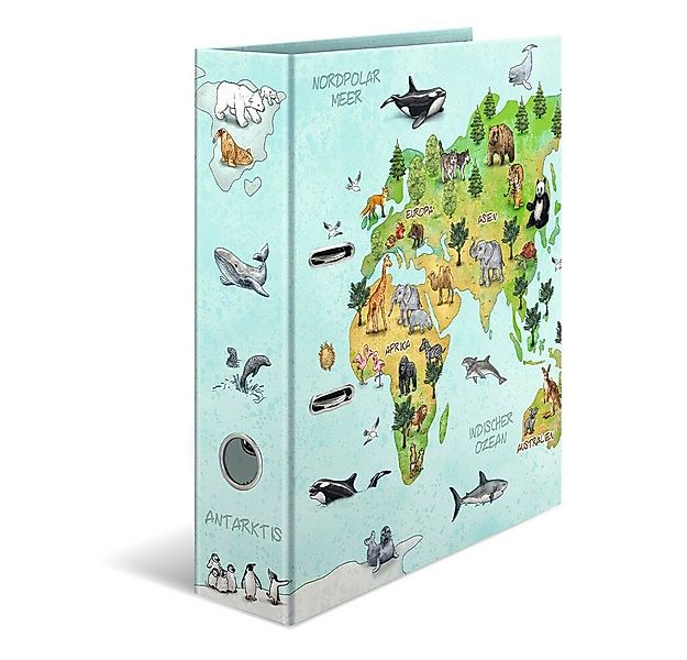 HERMA Konferenzmappe Ordner A4 70mm Weltkarte (1-St) günstig online kaufen