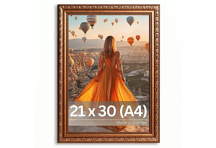 Victor (Zenith) Bilderrahmen Chagall, Antiker Bilderrahmen Braun Gold 21x30 günstig online kaufen