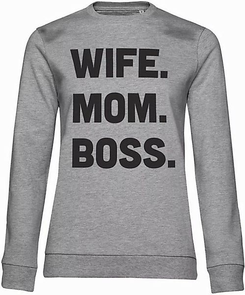 Hybris Rundhalspullover Wife - Mom - Boss günstig online kaufen