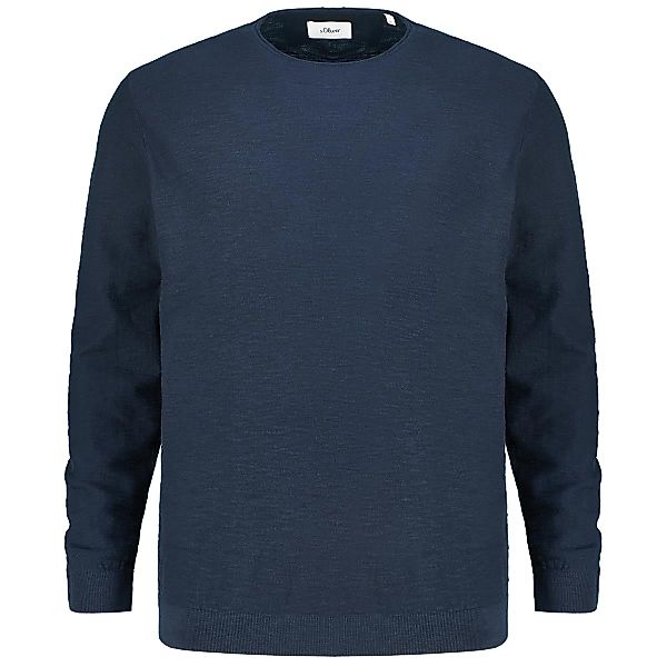 s.Oliver Pullover mit Struktur Farbe blau Größe: 4XL günstig online kaufen