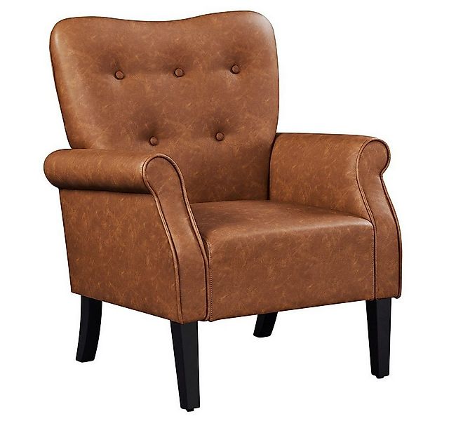 Yaheetech Ohrensessel, Relaxsessel Loungesessel Cocktailsessel mit Holzbein günstig online kaufen