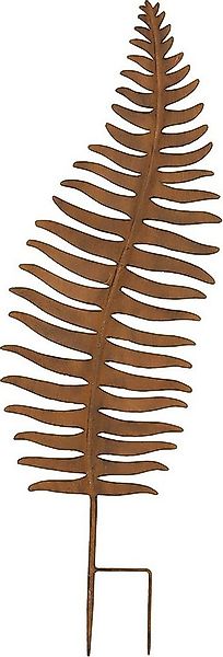 Dekoleidenschaft Gartenstecker "Farnblatt" in Rostoptik, 78 cm hoch, Metall günstig online kaufen