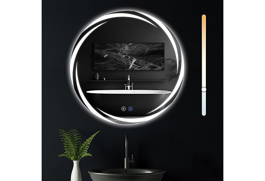 Nettlife Wandspiegel LED spiegel mit Beleuchtung Rund 80cm, zimmerspiegel m günstig online kaufen