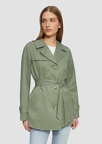 s.Oliver Funktionsjacke Outdoor-Jacke Kurzer Trench mit Gürtel günstig online kaufen