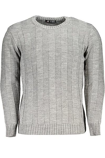 U.S. GRAND POLO Strickpullover Grauer Herrenpullover mit Rundhalsausschnitt günstig online kaufen