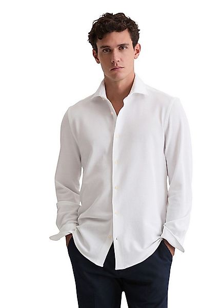 Marc O'Polo Langarmhemd Shaped Fit, mit feiner Piqué-Struktur günstig online kaufen