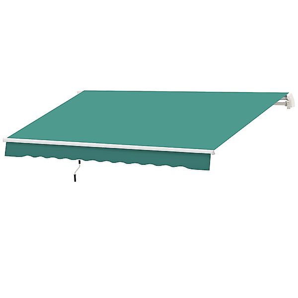 Outsunny Markise manuell ausfahrbar mit verstellbarem Winkel Aluminium Poly günstig online kaufen