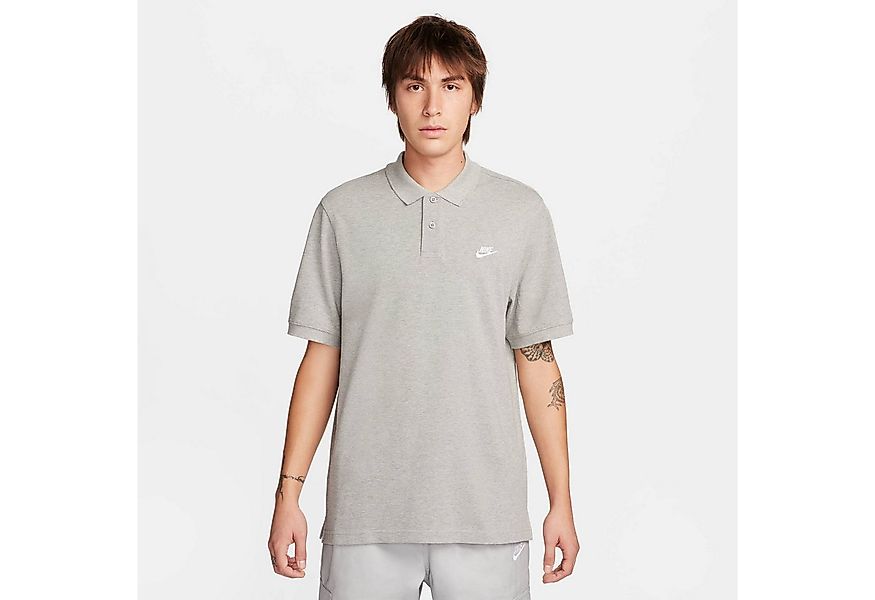 Nike Poloshirt M NK CLUB SS POLO PIQUE DK GREY HEATHER/WHITE günstig online kaufen