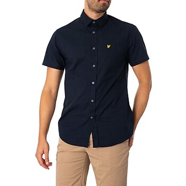 Lyle & Scott  Kurzarm Hemdbluse Einfarbiges Kurzarmhemd aus Popeline günstig online kaufen