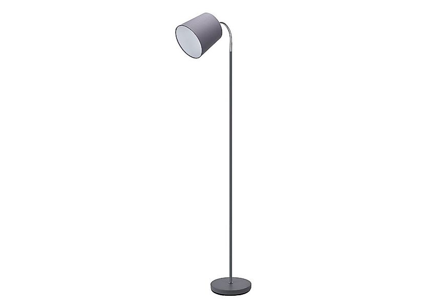Aigostar LED Stehlampe Stehlampe E14 Fassung mit Grau Lampenschirm mit Meta günstig online kaufen