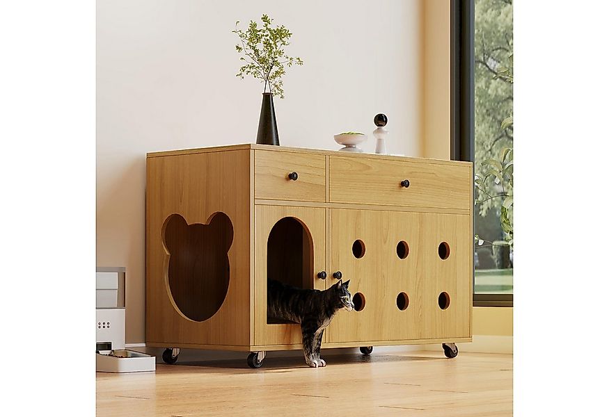 MODFU Sideboard mit verstecktem Katzenklo (Katzenklo Schrank, Haustier-Side günstig online kaufen