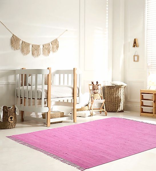 my home Kinderteppich »Insa Fleckerl«, rechteckig, 5 mm Höhe, Uni Farben, p günstig online kaufen
