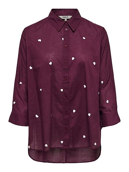 ONLY Blusenshirt Hemdkragen Box Fit Manschetten Knopfleiste ONLNEW LINA GRA günstig online kaufen