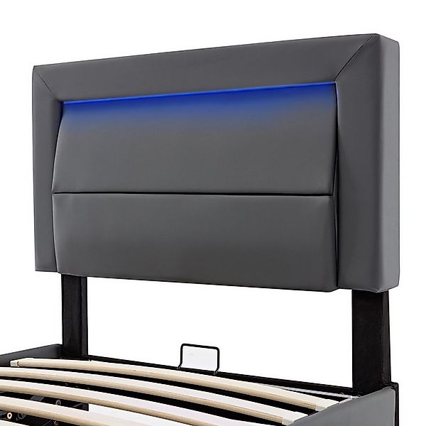 HAUSS SPOLE Polsterbett 90x200cm, mit USB-Anschluss, LED-Beleuchtung und St günstig online kaufen