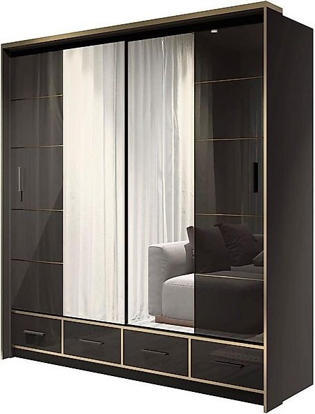 MOEBLO Kleiderschrank SERAPHINE (Schwebetürenschrank Gaderobe Schiebtüren S günstig online kaufen