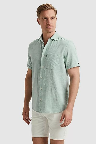 Vanguard Short Sleeve Hemd Leinen Grün - Größe M günstig online kaufen