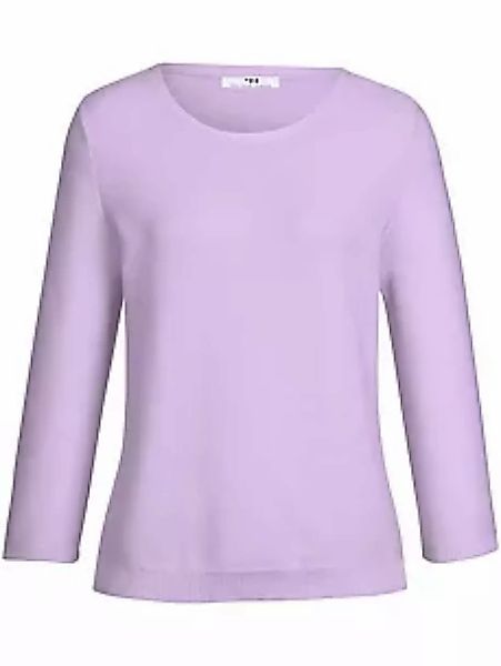 Rundhals-Pullover 3/4-Arm aus 100% SUPIMA®-Bau Peter Hahn lila günstig online kaufen