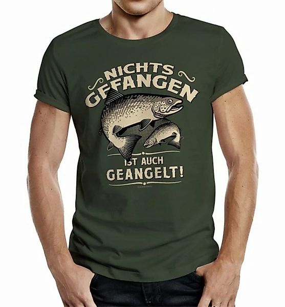 RAHMENLOS® T-Shirt Das Geschenk für Angler "Nichts gefangen ist auch geange günstig online kaufen
