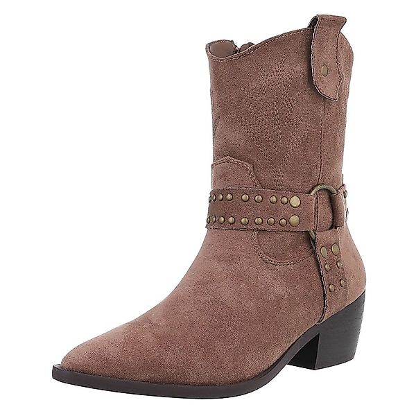 Ital-Design Damen Cowboyboots Western Westernstiefelette (88577384) günstig online kaufen