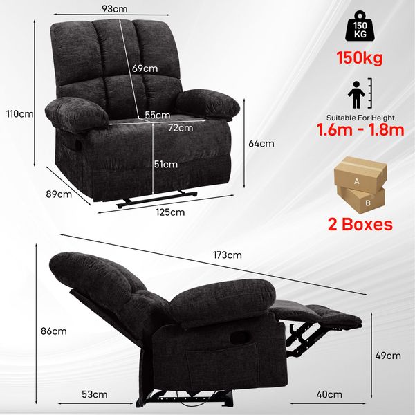 HOMYEDAMIC Relaxsessel Massagesessel 72 cm Einzelsessel günstig online kaufen
