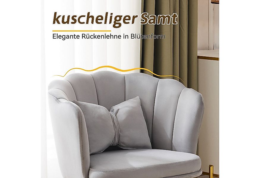 Merax Polsterstuhl mit Schleife Zierkissen (6 St), Esszimmerstuhl mit golde günstig online kaufen