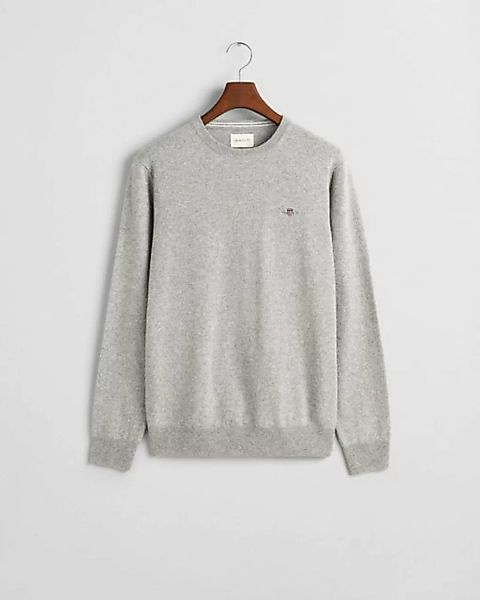 Gant Strickpullover SUPERFINE LAMBSWOOL C-NECK, GREY MELANGE günstig online kaufen