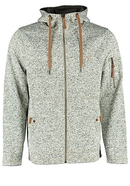 Tom Collins Strickfleecejacke Vazabi Herren Kapuzenjacke mit Hirsch-Sticker günstig online kaufen