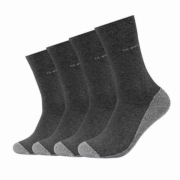 Camano Unisex Socken - Walk Socks, einfarbig, 4er Pack Anthrazit 35-38 günstig online kaufen