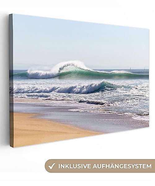 OneMillionCanvasses® Leinwandbild Strand - Wellen - günstig online kaufen