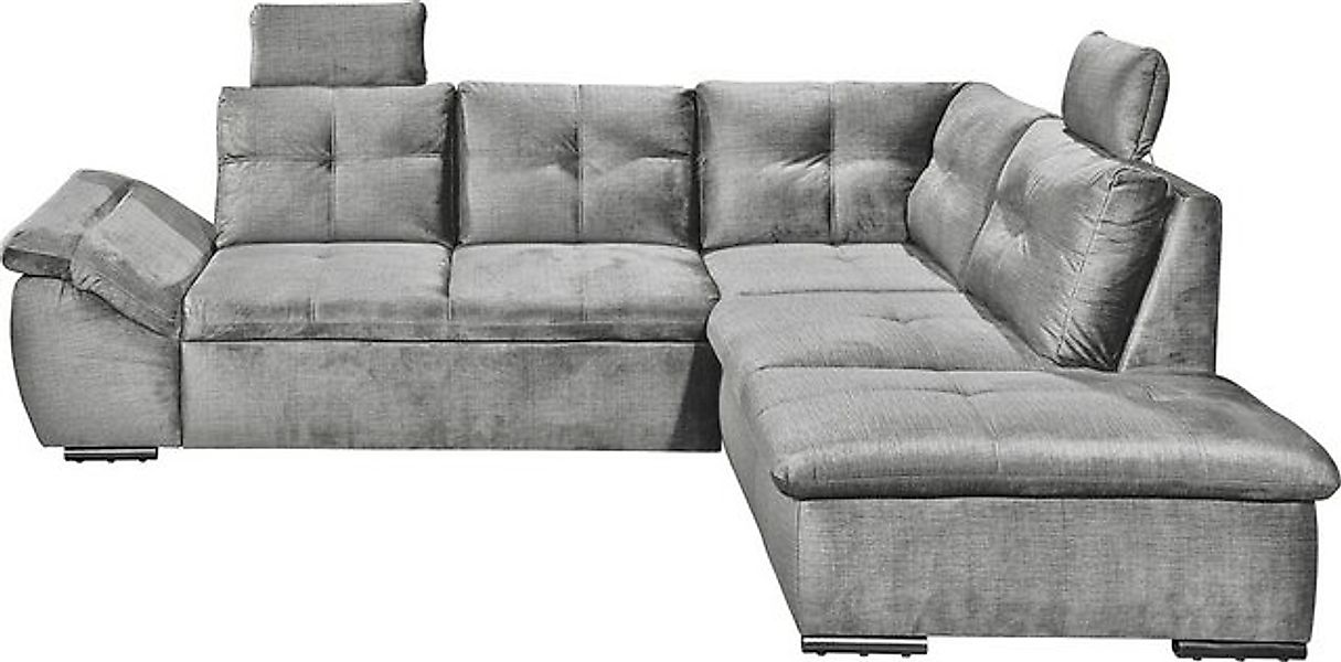 ED EXCITING DESIGN Ecksofa "Alija L-Form", mit Bettfunktion, Armteilverstel günstig online kaufen