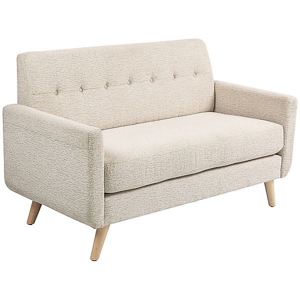 HOMCOM 2 Sitzer Sofa, Couch mit Dickem Sitz- und Rückenkissen, Samtoptik, P günstig online kaufen