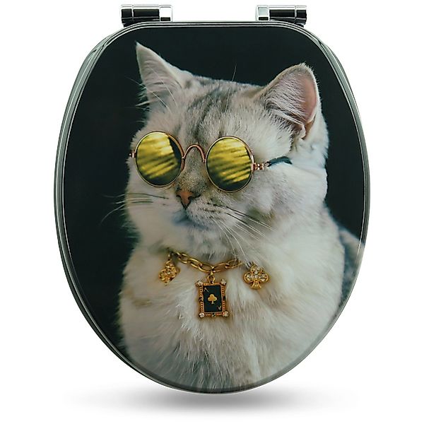 Sanfino WC-Sitz „Boss Cat“ hochwertiger Toilettendeckel günstig online kaufen