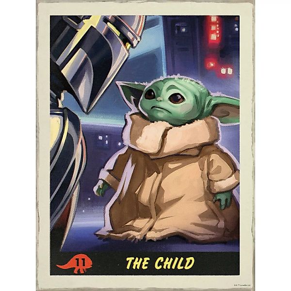 Komar Wandbild Mandalorian The Child Trading Card Disney B/L: ca. 30x40 cm günstig online kaufen