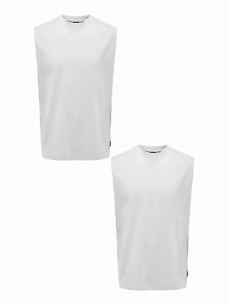 ONLY & SONS T-Shirt Shirt 2er-Set lockeres Rundhals Tanktop (2-tlg) ONSFRED günstig online kaufen