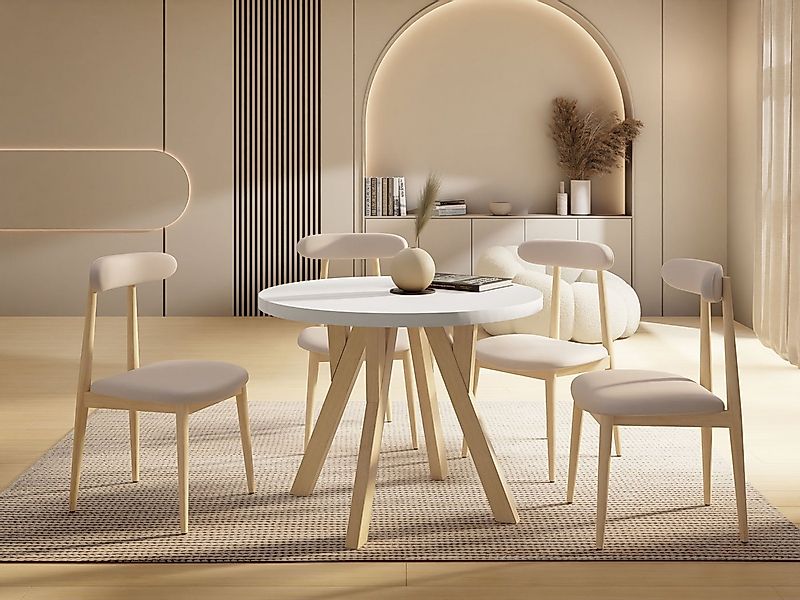 WFL GROUP Esstisch Avero (vier Größen – 80/90/100/100 cm, ausziehbar auf 16 günstig online kaufen