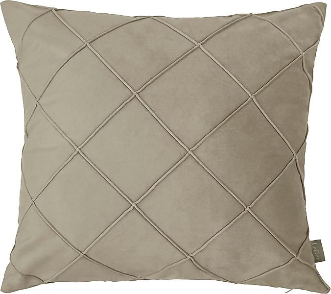 LeGer Home by Lena Gercke Dekokissen Samt Ladina Mit Biesen, Kissenhülle o. günstig online kaufen