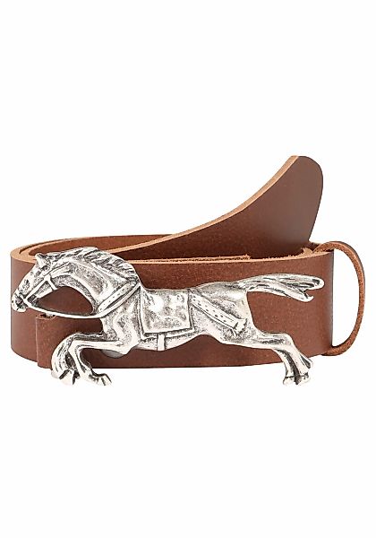 Rettungsring Gürtel Ledergürtel mit austauschbarer Schließe "Rennpferd" günstig online kaufen