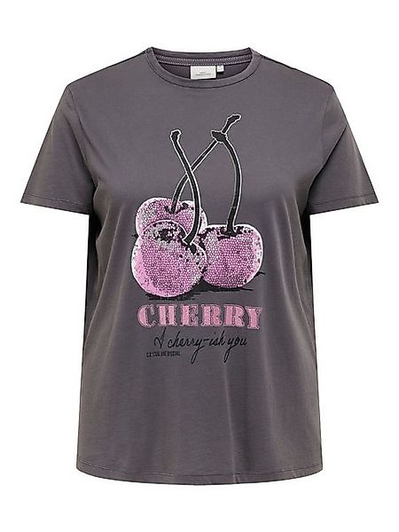 ONLY CARMAKOMA T-Shirt Rundhals Kurzarm Print Curvy Plus Size CARMIKO LIFE günstig online kaufen