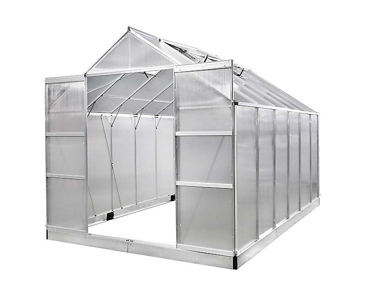 BRAST Gewächshaus ALU mit Fundament rostfrei 380x250x235cm TÜV geprüft, BxT günstig online kaufen