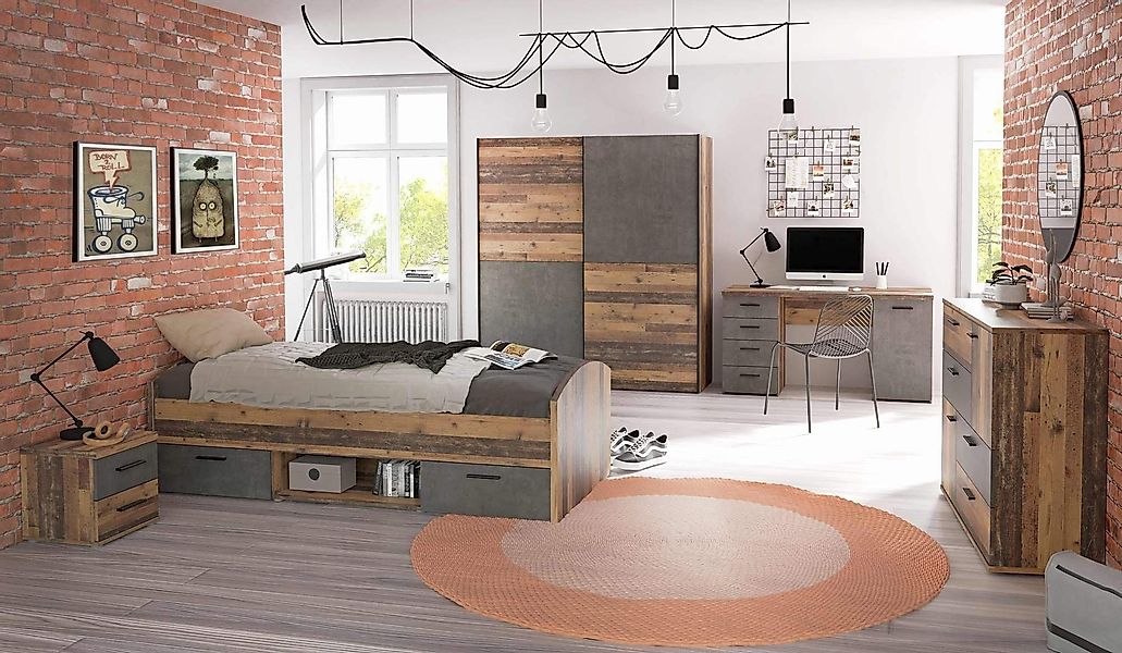 FORTE Komplettschlafzimmer Jugendzimmer Kinderzimmer WINNIE 5-tlg. günstig online kaufen