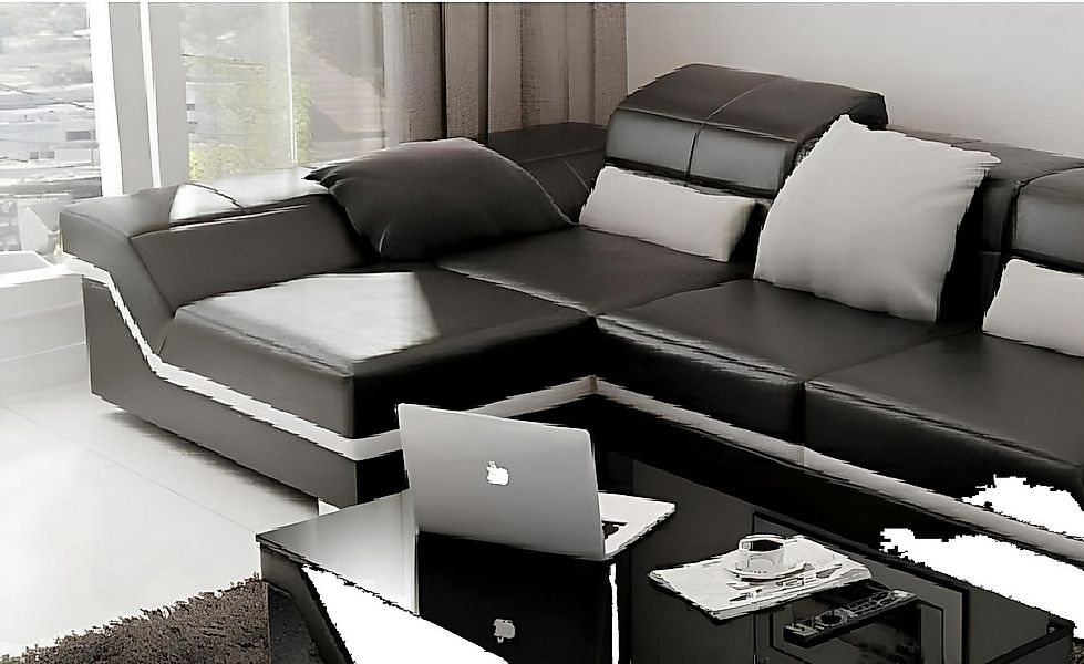 Xlmoebel Ecksofa MODERNE SOFA LANDSCHAFT "COLOR CHOICE" BRANDNEUES LEDERSOF günstig online kaufen